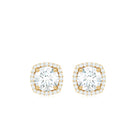 2.25 CT Round Cut Zircon Cocktail Halo Stud Earrings Zircon - ( AAAA ) - Quality - Rosec Jewels