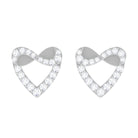 1/4 CT Round Diamond Infinity Heart Stud Earrings Diamond - ( HI-SI ) - Color and Clarity - Rosec Jewels