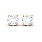 Prong Set Round Diamond Solitaire Stud Earrings Diamond - ( HI-SI ) - Color and Clarity - Rosec Jewels