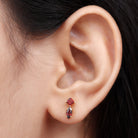 1 CT Garnet Simple Stud Earrings Garnet - ( AAA ) - Quality - Rosec Jewels