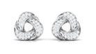 Rosec Jewels-Natural Diamond Knot Stud Earrings with Screw Back