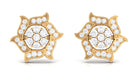 Rosec Jewels-Nature Inspired Diamond Flower Stud Earrings