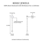 Rosec Jewels-Natural Diamond Long Chain Dangle Earrings