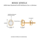 0.50 CT Oval Shape Diamond Halo Stud Earrings Diamond - ( HI-SI ) - Color and Clarity - Rosec Jewels