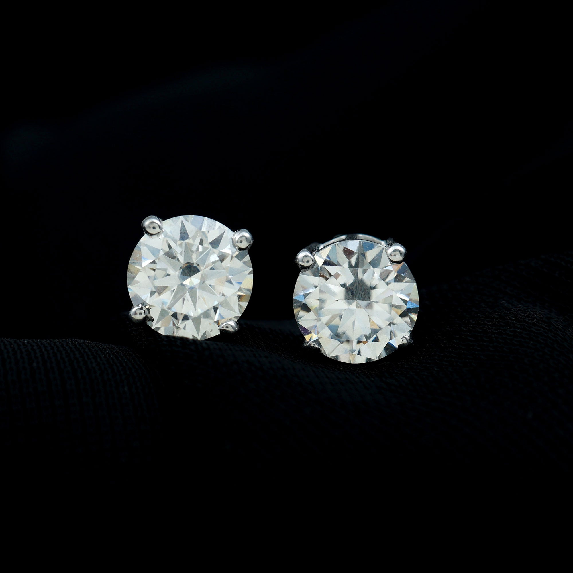 0.5 CT Moissanite Stud Silver Earrings For Women - Rosec Jewels