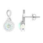 1.75 CT Classic Ethiopian Opal and Diamond Infinity Stud Earrings Ethiopian Opal - ( AAA ) - Quality - Rosec Jewels