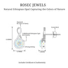 1.75 CT Classic Ethiopian Opal and Diamond Infinity Stud Earrings Ethiopian Opal - ( AAA ) - Quality - Rosec Jewels