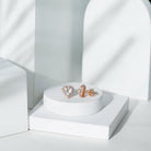 Heart Shape Morganite Halo Stud Earrings with Diamond Morganite - ( AAA ) - Quality - Rosec Jewels