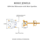 Round Shape Moissanite Solitaire Stud Earrings Moissanite - ( D-VS1 ) - Color and Clarity - Rosec Jewels