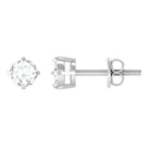 Dainty Diamond Solitaire Stud Earrings Diamond - ( HI-SI ) - Color and Clarity - Rosec Jewels