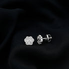 1/4 CT Real Diamond Cute Paw Stud Earrings in Gold Diamond - ( HI-SI ) - Color and Clarity - Rosec Jewels