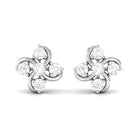 1/2 CT Diamond Cluster Flower Stud Earrings Diamond - ( HI-SI ) - Color and Clarity - Rosec Jewels