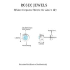 Bezel Set Sky Blue Topaz Solitaire Stud Earrings Sky Blue Topaz - ( AAA ) - Quality - Rosec Jewels