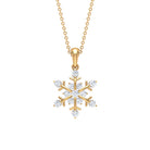 Certified Moissanite Scatter Snowflake Pendant Moissanite - ( D-VS1 ) - Color and Clarity - Rosec Jewels