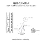 Certified Moissanite Aries Zodiac Sign Pendant Necklace Moissanite - ( D-VS1 ) - Color and Clarity - Rosec Jewels