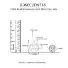 Certified Moissanite Aquarius Zodiac Sign Pendant Necklace Moissanite - ( D-VS1 ) - Color and Clarity - Rosec Jewels