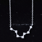 Moissanite Aquarius Zodiac Constellation Necklace - Rosec Jewels
