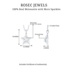 Certified Moissanite Star Pendant Necklace - Rosec Jewels