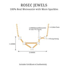 Certified Moissanite Libra Constellation Necklace Moissanite - ( D-VS1 ) - Color and Clarity - Rosec Jewels