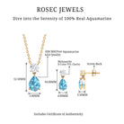 2.25 CT Pear Cut Aquamarine Tear Drop Jewelry Set with Moissanite Aquamarine - ( AAA ) - Quality - Rosec Jewels