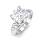 Certified Moissanite Solitaire Engagement Ring Moissanite - ( D-VS1 ) - Color and Clarity - Rosec Jewels