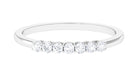 Certified Natural Diamond 7 Stone Stackable Ring Diamond - ( HI-SI ) - Color and Clarity - Rosec Jewels