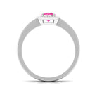 Pink Sapphire and Diamond Halo Engagement Ring Pink Sapphire - ( AAA ) - Quality - Rosec Jewels