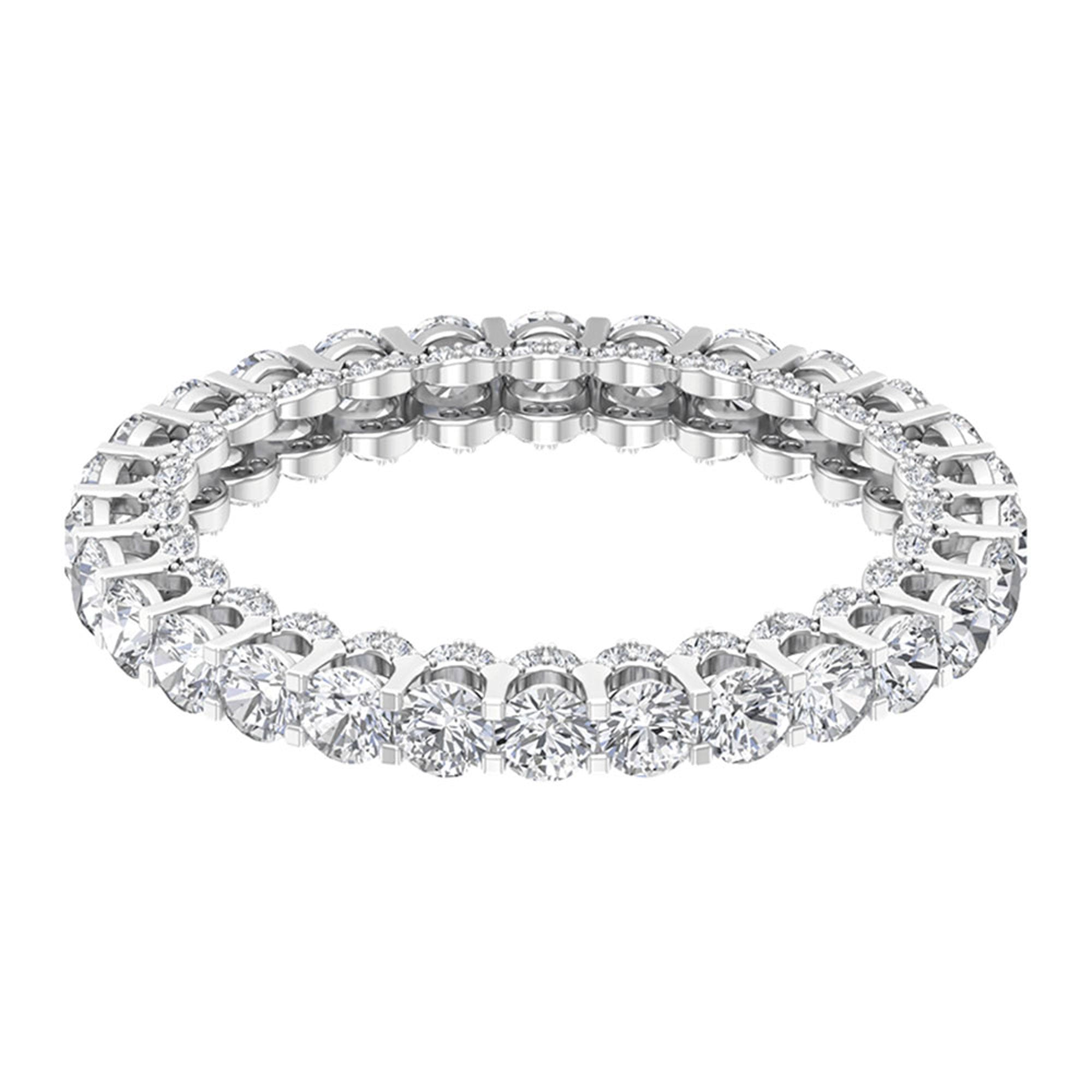 Classic Zircon Full Eternity Band Ring Zircon - ( AAAA ) - Quality - Rosec Jewels