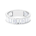 Baguette Cut Zircon Eternity Anniversary Band Ring Zircon - ( AAAA ) - Quality - Rosec Jewels