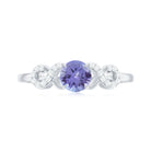 Natural Tanzanite Infinity Solitaire Engagement Ring Tanzanite - ( AAA ) - Quality - Rosec Jewels