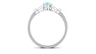 Pear Shape Sky Blue Topaz Solitaire Ring with Diamond in Split Shank Sky Blue Topaz - ( AAA ) - Quality - Rosec Jewels