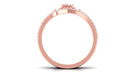 Morganite and Diamond Ring Set in Prong Setting Morganite - ( AAA ) - Quality - Rosec Jewels