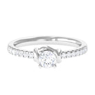 Classic Diamond Solitaire Promise Ring in Prong Setting Diamond - ( HI-SI ) - Color and Clarity - Rosec Jewels