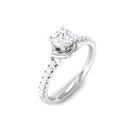 Classic Diamond Solitaire Promise Ring in Prong Setting Diamond - ( HI-SI ) - Color and Clarity - Rosec Jewels