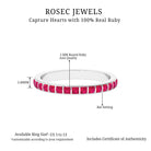 Bar Set Ruby Contemporary Eternity Ring Ruby - ( AAA ) - Quality - Rosec Jewels