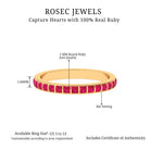 Bar Set Ruby Contemporary Eternity Ring Ruby - ( AAA ) - Quality - Rosec Jewels