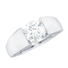 Rosec Jewels-Solitaire Moissanite Engagement Ring in Tension Mount Setting