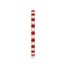 Ruby and Moissanite Full Eternity Stackable Ring Ruby - ( AAA ) - Quality - Rosec Jewels