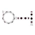 6 CT Round Garnet Gold Eternity Band Ring with Moissanite Garnet - ( AAA ) - Quality - Rosec Jewels