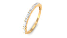 Baguette Moissanite Half Eternity Ring Moissanite - ( D-VS1 ) - Color and Clarity - Rosec Jewels