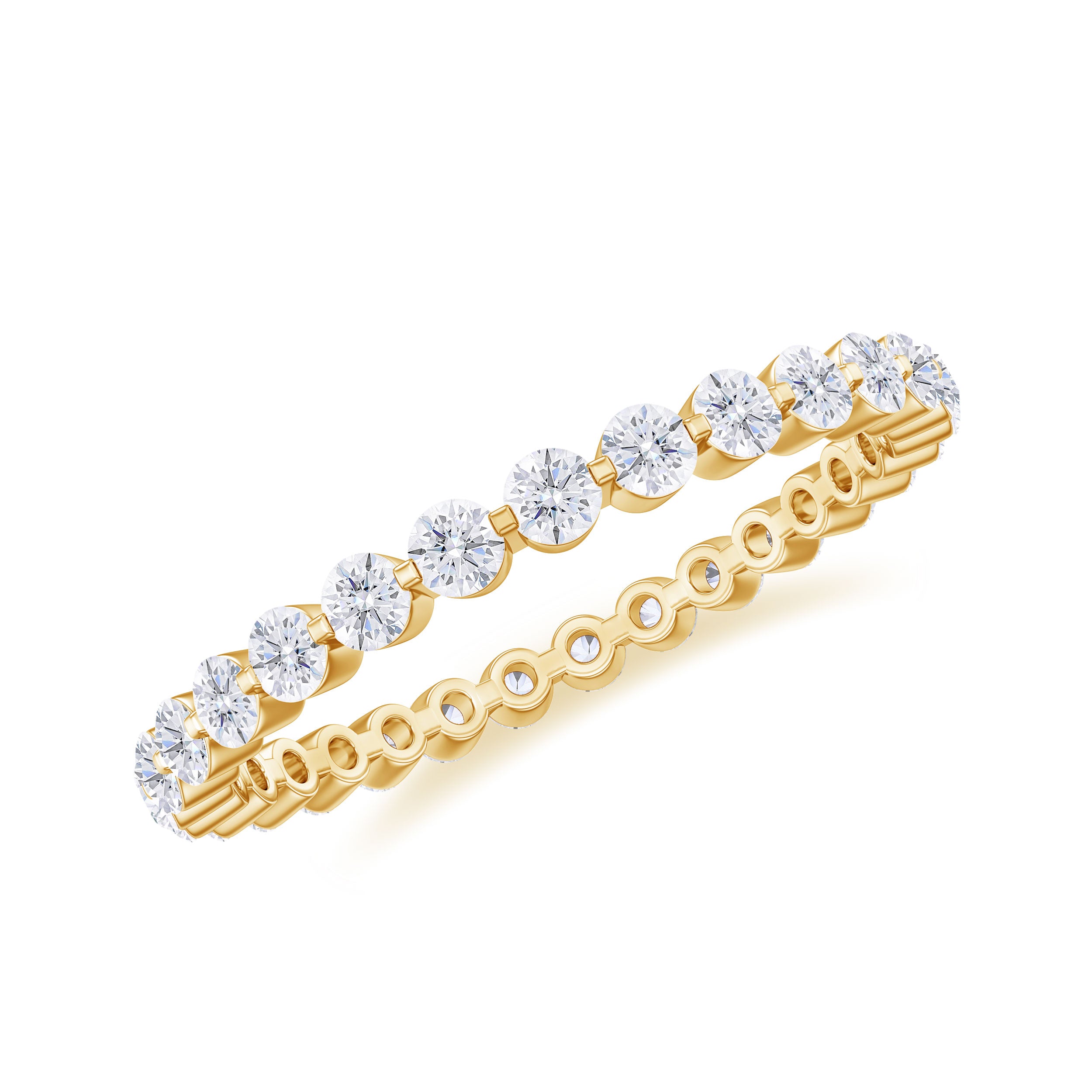 Natural Diamond Full Eternity Ring Diamond - ( HI-SI ) - Color and Clarity - Rosec Jewels