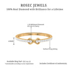 Simple Diamond Infinity Promise Ring Diamond - ( HI-SI ) - Color and Clarity - Rosec Jewels