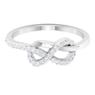 Minimalist Diamond Twisted Infinity Ring Diamond - ( HI-SI ) - Color and Clarity - Rosec Jewels