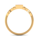 5 MM Princess Cut Rose Quartz Solitaire Celtic Ring in Bezel Setting Rose Quartz - ( AAA ) - Quality - Rosec Jewels