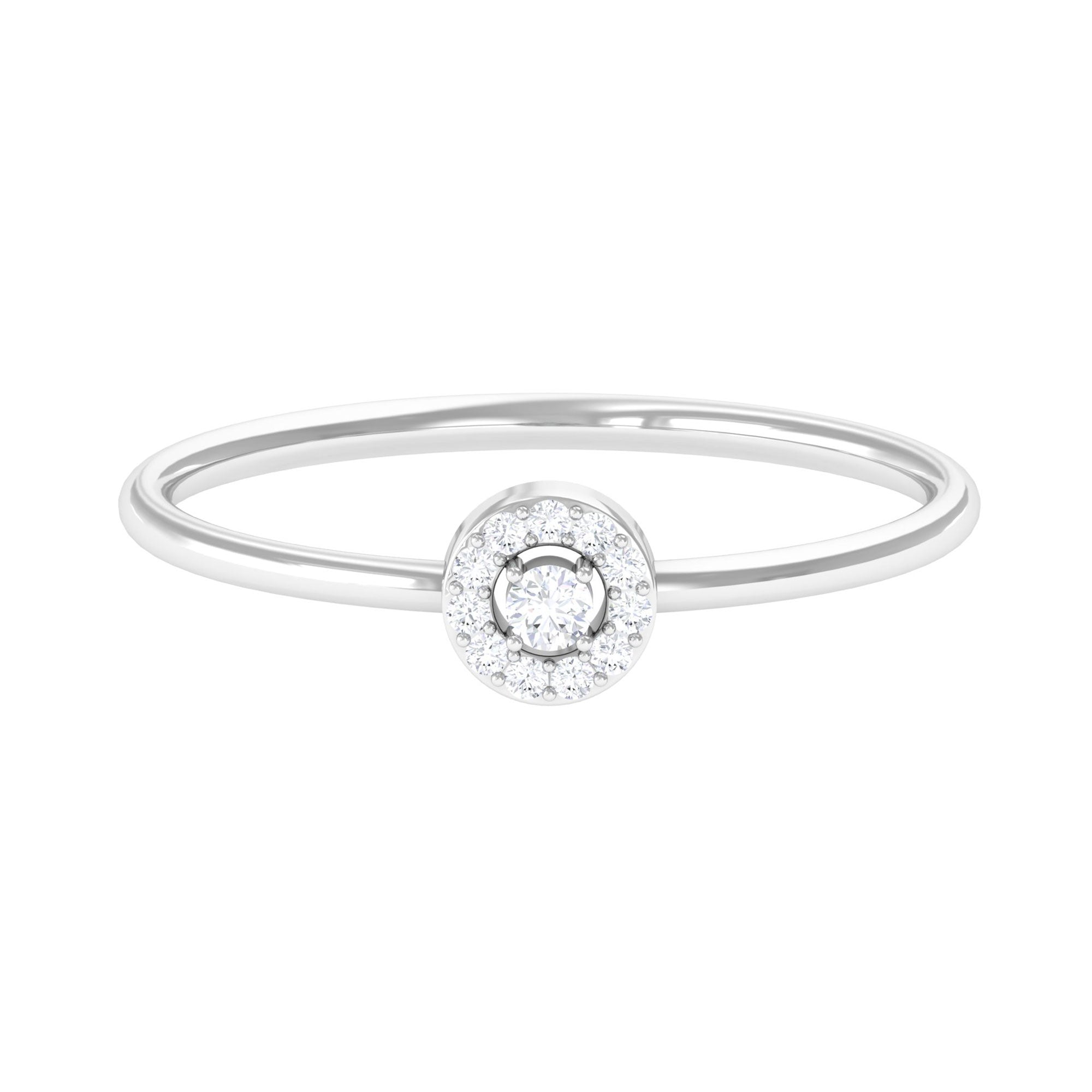 Natural Diamond Dainty Promise Ring Diamond - ( HI-SI ) - Color and Clarity - Rosec Jewels