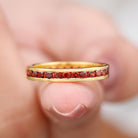 1.50 Ct Channel Set Round Garnet Eternity Band Ring in Gold Garnet - ( AAA ) - Quality - Rosec Jewels