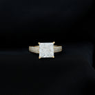 Princess Cut Moissanite Engagement Ring Moissanite - ( D-VS1 ) - Color and Clarity - Rosec Jewels