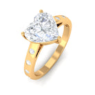 2.25 CT Heart Shape Moissanite Engagement Ring in Gold Moissanite - ( D-VS1 ) - Color and Clarity - Rosec Jewels