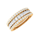 Zircon Stackable Band Ring Set of 3 Zircon - ( AAAA ) - Quality - Rosec Jewels