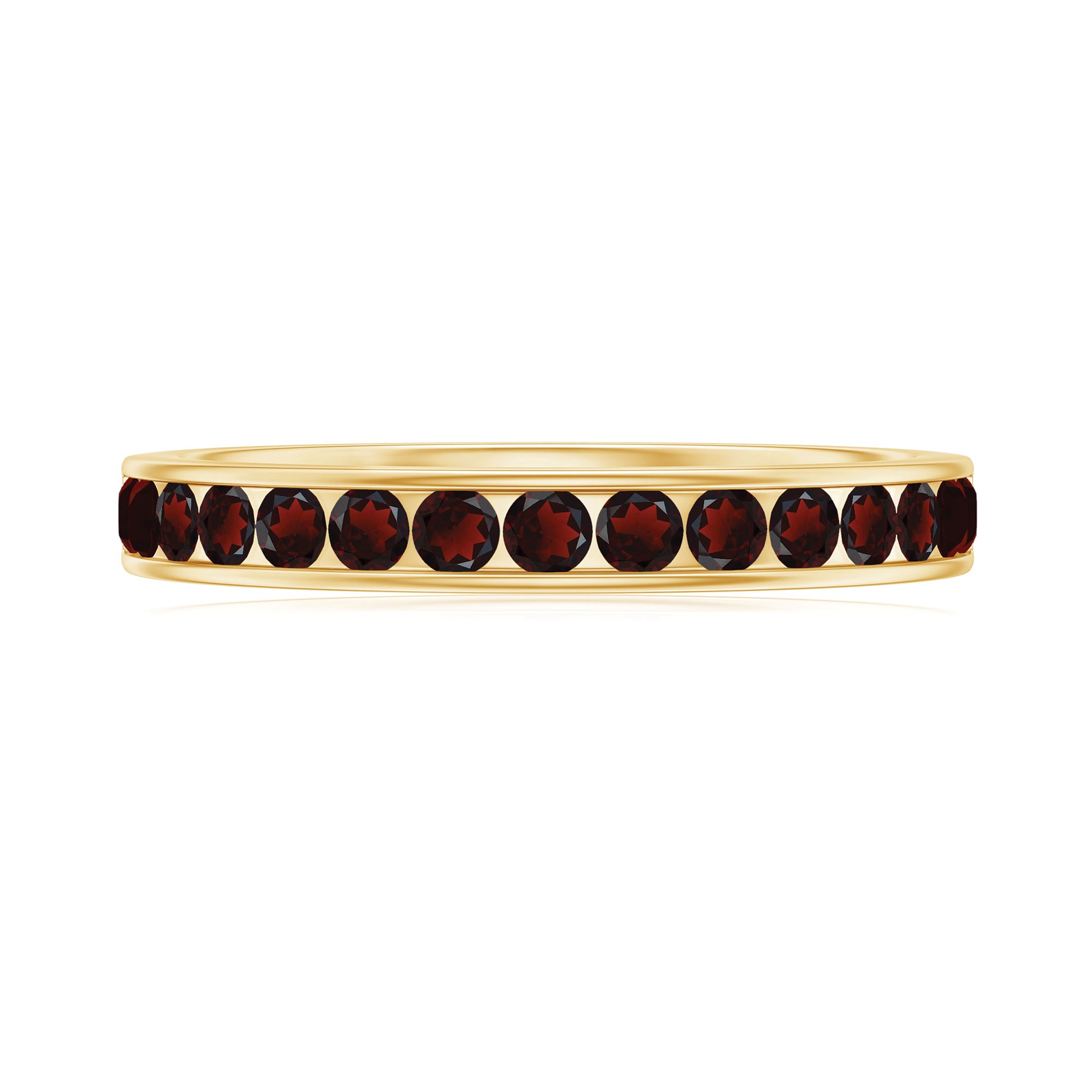 3/4 CT Mesmerizing Garnet Half Eternity Ring for Women Garnet - ( AAA ) - Quality - Rosec Jewels